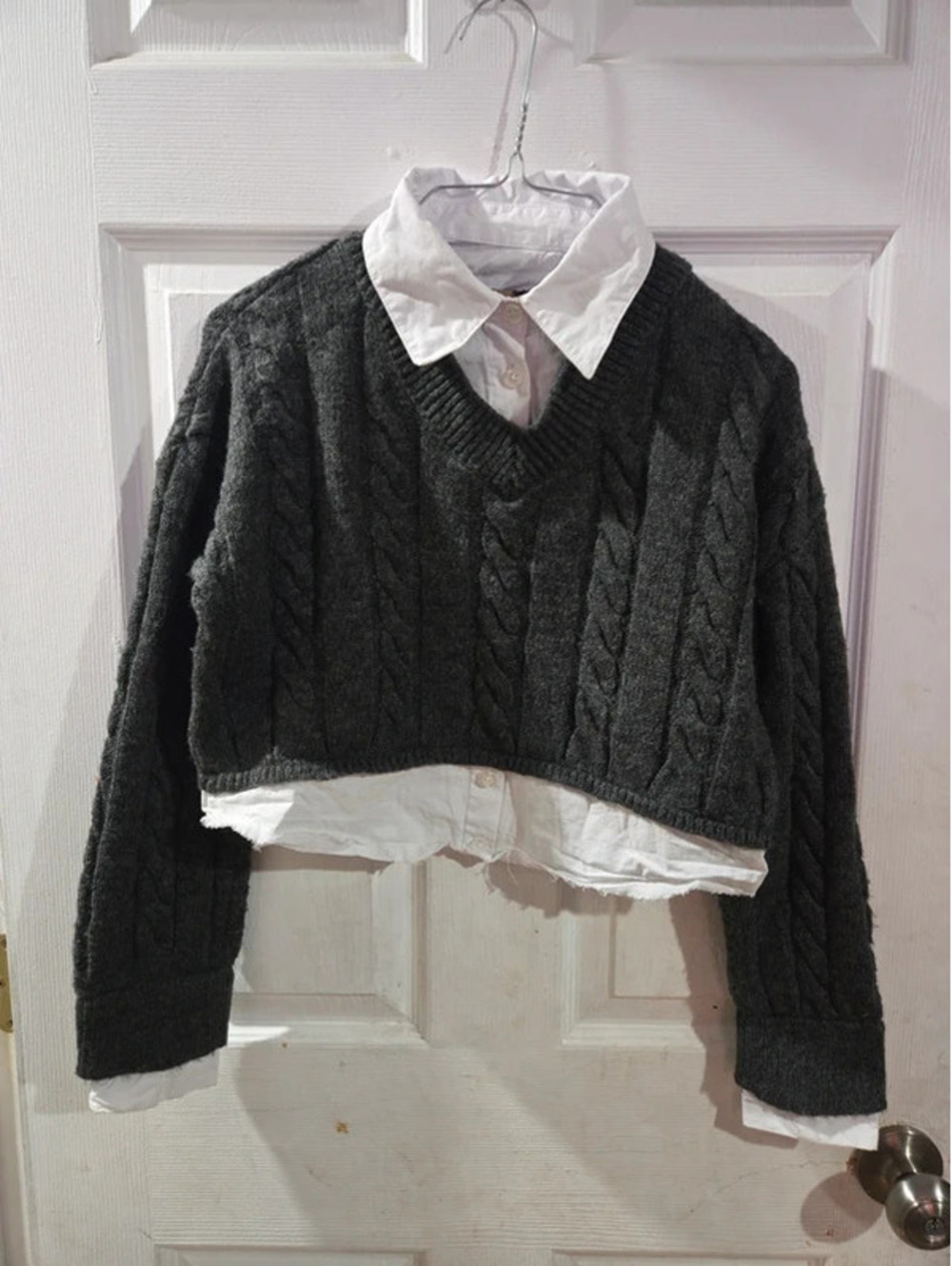 Anthropologie Pilcro xxs cropped sweater grey
